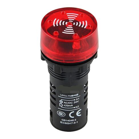طنان مع ضوء LED وامض أحمر LAY5sFM3M4 إنذار صوت وضوء متقطع 24VAC220V(LAY5s-FM AC.DC24Vred(Buzzer)) in Saudi Arabia