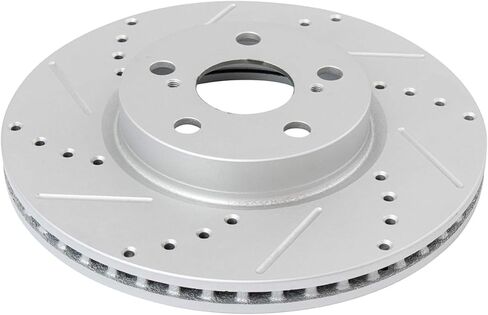 TRQ Front and Rear Performance Brake Pad & Rotor Kit Brake Pads Brake Rotors Set Ceramic Premium G-Coated Compatible with 2009-2010 Pontiac Vibe 2014-2019 Toyota Corolla 2009-2013 Matrix in Saudi Arabia