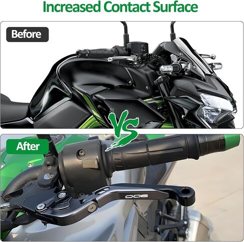 for Kawasaki Z900 Z 900 2022 2023 2024 Motorcycle Clutch Lever Adjustable Handlebars Brake and Clutch Levers Set(Black) in Saudi Arabia