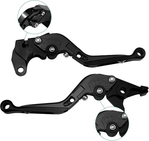 for Kawasaki Z900 Z 900 2022 2023 2024 Motorcycle Clutch Lever Adjustable Handlebars Brake and Clutch Levers Set(Black) in Saudi Arabia
