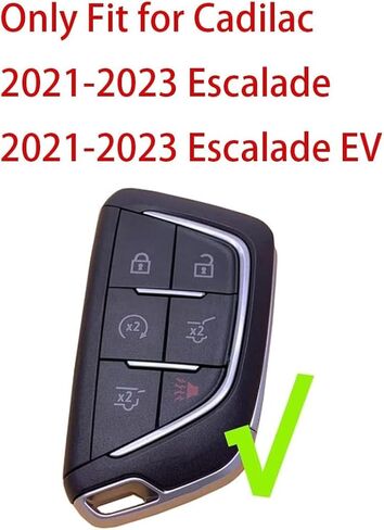 غطاء مفتاح RPKEY مناسب لـ Escalade: 6 أزرار حافظة مفاتيح مع سلسلة مفاتيح تناسب Cadillac Escalade أو Escalade ESV 2021 2022 2023 واقي جهاز التحكم عن بعد أسود in Saudi Arabia