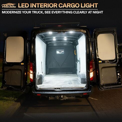 4PCS Transit Interior Carbin Courtesy Load Space Area Roof Top Cargo Van LED Lights with Wire Harness Accessories for 2014-2024 Ford Transit 150 250 350 HD Connect, White 6000K in Saudi Arabia