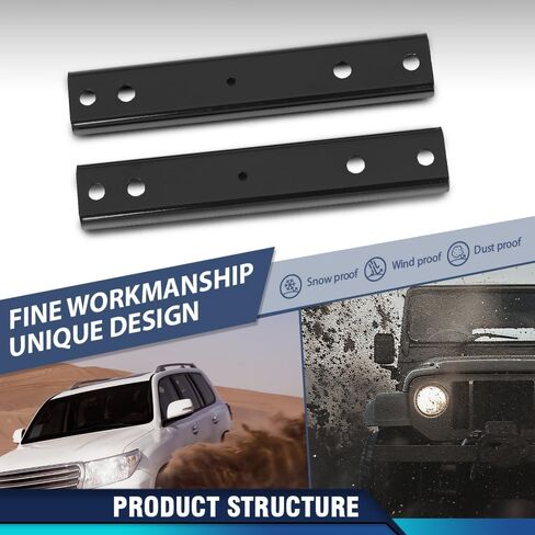 PIT66 Rear Bumper Mounting Brackets Pair Fit Ford F250 F350 Super Duty 1999 2000 2001 2002 2003 2004 2005 2006 2007 2008 2009 2010 2011 2012 2013 2014 2015 2016 F81Z17788AA, FO1166193 Black in Saudi Arabia