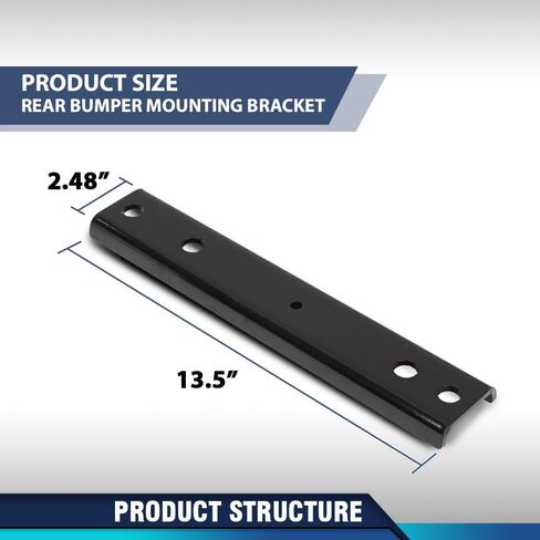 PIT66 Rear Bumper Mounting Brackets Pair Fit Ford F250 F350 Super Duty 1999 2000 2001 2002 2003 2004 2005 2006 2007 2008 2009 2010 2011 2012 2013 2014 2015 2016 F81Z17788AA, FO1166193 Black in Saudi Arabia