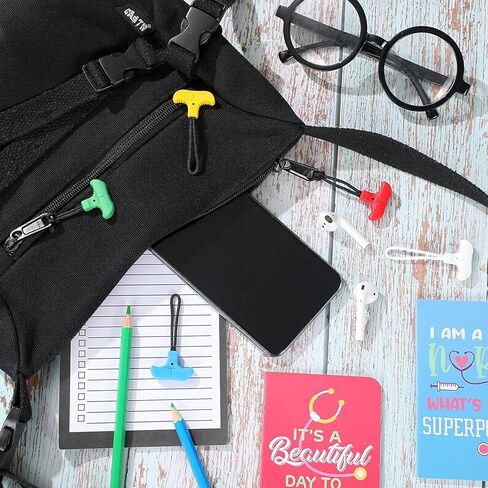 T-Shaped Backpack Zip Lock Pull Head Anti Lost Phone Hanging Rope Mountaineering Suit Coat Pulling Rope,Blue in Saudi Arabia