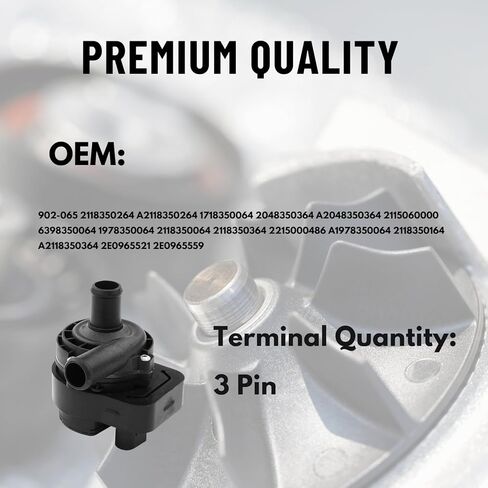 2118350264 Engine Auxiliary Water Pump Compatible with Mercedes-Benz C/E/G/ML/R-Class W205 W212 W166 C300 CLS550 E320 E550 GL450 G63 AMG ML350 R320 in Saudi Arabia