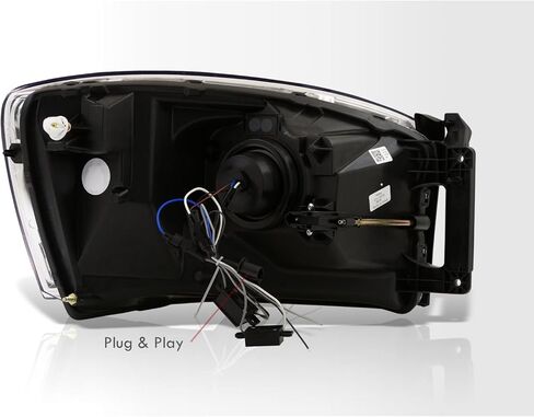 AJP الموزعين LED DRL أنبوب بار القيادة العارض رئيس أضواء الوفير الزاوية مصابيح إشارة زوج الجمعية LH RH يسار + يمين متوافق/استبدال لرام 1500 2500 3500 2006 2007 2008 2009 06 07 08 09 in Kuwait