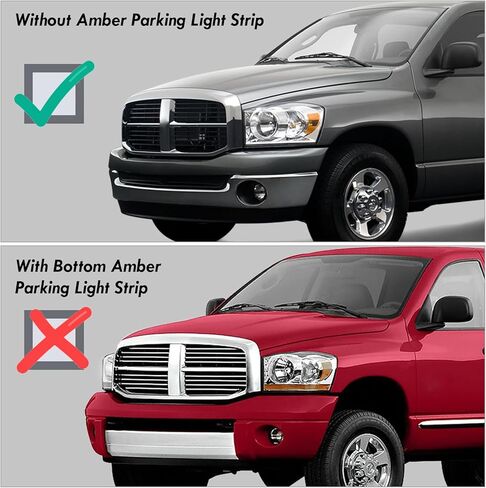 AJP الموزعين LED DRL أنبوب بار القيادة العارض رئيس أضواء الوفير الزاوية مصابيح إشارة زوج الجمعية LH RH يسار + يمين متوافق/استبدال لرام 1500 2500 3500 2006 2007 2008 2009 06 07 08 09 in Kuwait