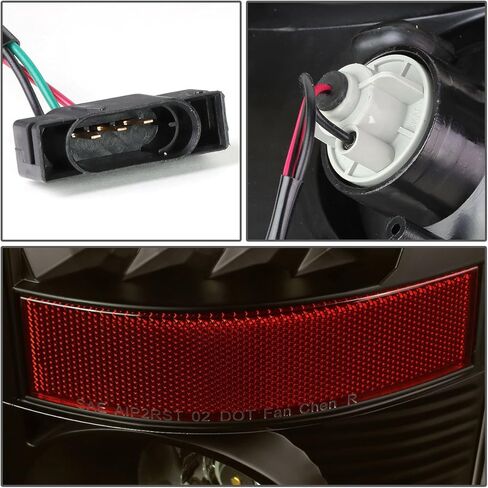 مصابيح خلفية LED من Auto Dynasty متوافقة مع 2002-2006 Dodge Ram 1500 2500 3500، مصباح فرامل عكسي، جانب السائق والراكب، عدسات مدخنة سوداء اللون in Saudi Arabia