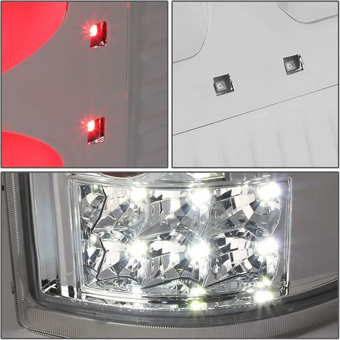 DNA MOTORING TL-F15004-LED-3D-CH-CL LED ثلاثي الأبعاد للسائق وجانب الركاب [متوافق مع 04-08 Ford F150 Lobo] in Saudi Arabia