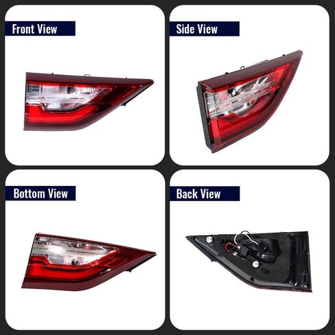 Left Driver Side Inner Tail Light Fit for 2018 2019 2020 2021 Chevy Traverse, Rear Taillights Brake Lamp with LED Bulbs, 85164974 GM2802117 in Saudi Arabia