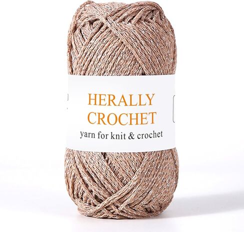 غزل القطن غزل فضي لامع للحياكة الناعمة ⌀‌1.5 مم (3.5 أونصة/153 ياردة) غزل للحياكة والحياكة أميجورومي، وحقيبة، وسترة، ولوح in Kuwait