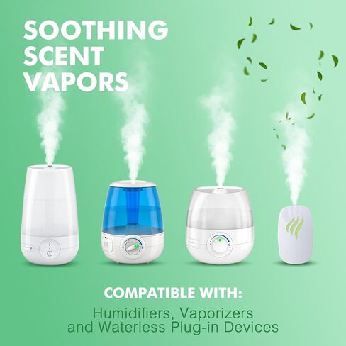 32 Pcs Humidifier Scented Pads 1.46 x 0.8 Inch Replacement Vapor Pads 8 Styles Universal Vapor Pads Eucalyptus Menthol 8h Long Lasting Relief Vapor Scented Pads for Humidifier Home Office in Kuwait