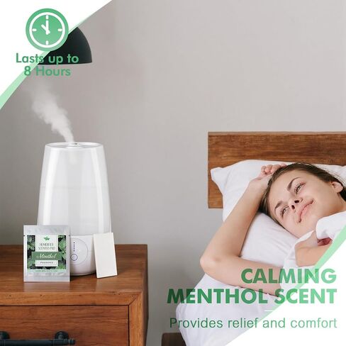 32 Pcs Humidifier Scented Pads 1.46 x 0.8 Inch Replacement Vapor Pads 8 Styles Universal Vapor Pads Eucalyptus Menthol 8h Long Lasting Relief Vapor Scented Pads for Humidifier Home Office in Kuwait