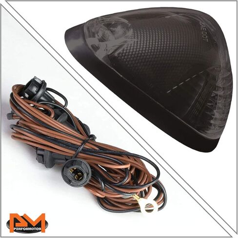 PM PERFORMOTOR 5 قطع كهرمان LED سقف علوي للجري أضواء ماركر مع سرج متوافق مع 99-16 F250-F550 Super Duty، غطاء أسود in Saudi Arabia