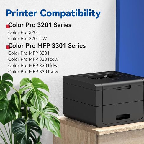 خراطيش حبر 218A مكونة من 4 قطع بديلة متوافقة لطابعة HP Color Pro MFP 3301SDW 3301CDW 3301FDW 3201DW سلسلة 3301 3201 | W2180A W2181A W2182A W2183A in Kuwait