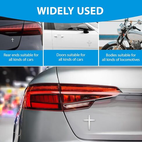 2PCS 3D Cross Car Stickers - Car Decorations and Durable Car Decorations with Faith Inspired Cross Stickers, Suitable for Most Cars in Kuwait