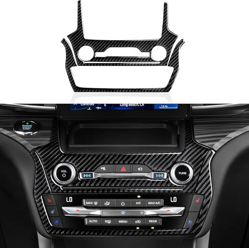 سيارة مساعد الطيار لوحة لوحة ملصق ألياف الكربون ملصق مائي الداخلية غطاء الكسوة لفورد اكسبلورر سبورت 2020 2021 2022 2023 2024 اكسسوارات in Kuwait