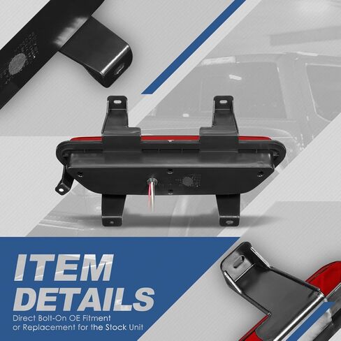 Auto Dynasty Black LED Neon Tube Bar Third Tail Brake Light Reverse Back Up Rear Fog Lamp Compatible with Ford Mustang 15-18 in Saudi Arabia