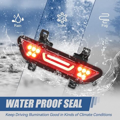 Auto Dynasty Black LED Neon Tube Bar Third Tail Brake Light Reverse Back Up Rear Fog Lamp Compatible with Ford Mustang 15-18 in Saudi Arabia