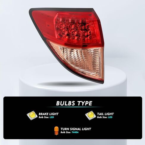 LED Tail Light Assembly Compatible with 2016-2022 Honda HRV Taillights Rear Outer Taillamp Brake Light Left Driver Side in Saudi Arabia