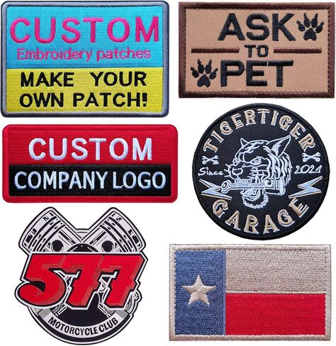 Custom Embroidery Patches, Personalized Morale Patches, Any Size or Logo can be Customized, Hook and Loop ，Sew on ，Iron on in Saudi Arabia