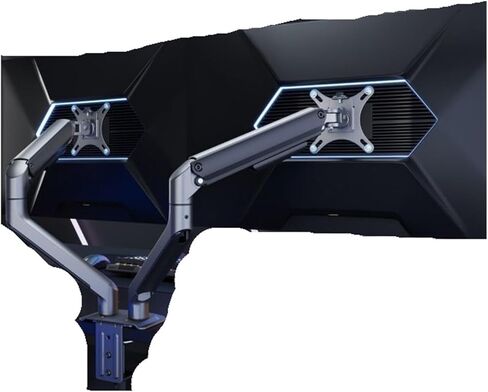 Dual-screen monitor stand with height adjustment(Meteoritegraywithtray) in Saudi Arabia