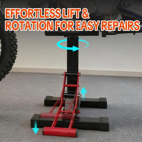 SYX MOTO Dirt Bike Lift Stand, 440 lbs Capacity Motorcycle Jack Lift Stand, Hydraulic Adjustable Height Hoist Table for for Dirt Pit Bike Repair and Maintenance in Saudi Arabia