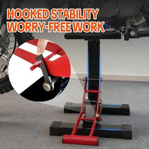 SYX MOTO Dirt Bike Lift Stand, 440 lbs Capacity Motorcycle Jack Lift Stand, Hydraulic Adjustable Height Hoist Table for for Dirt Pit Bike Repair and Maintenance in Saudi Arabia