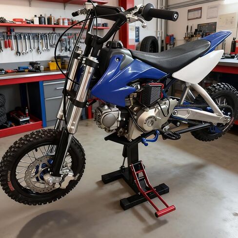 SYX MOTO Dirt Bike Lift Stand, 440 lbs Capacity Motorcycle Jack Lift Stand, Hydraulic Adjustable Height Hoist Table for for Dirt Pit Bike Repair and Maintenance in Saudi Arabia