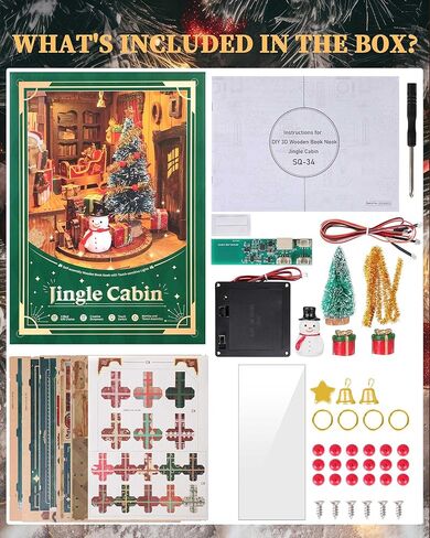 DIY Book Nook Kits Booknook,3D Wooden Puzzle Miniature Wooden Dollhouse Kit-DIY Book Nook Kit Crafts Bookshelf Insert Decor-Bookends Model Building Kit-Creativity Kit with LED Light for Adult Teen in Kuwait