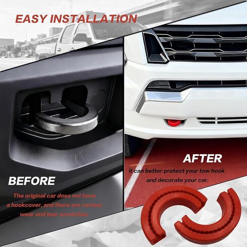 Hook Covers Fit for Chevy Silverado 1500 2007-2025/GMC Sierra 1500 2007-2018, Customized Car Tow Hooks Compatible with Chevrolet Silverado 1500 Accessories 2007-2025 in Saudi Arabia