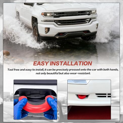 Hook Covers Fit for Chevy Silverado 1500 2007-2025/GMC Sierra 1500 2007-2018, Customized Car Tow Hooks Compatible with Chevrolet Silverado 1500 Accessories 2007-2025 in Saudi Arabia