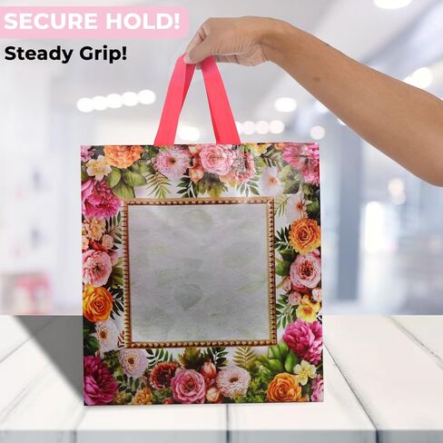Premium Gift Bag Set – 12 Pack of Stunning, Glossy Gift Bags for Birthdays, Weddings, Baby Showers, & Special Celebrations (Multicolor, 13 x 14 x 5) in Saudi Arabia