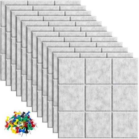 Large Cork Board for Wall 36"x 24", Black Bulletin Board Felt Wall Tiles, 6 Packs Cork Boards with Safe Adhesive Tabs with Pushpins,Cork Board for Office Pin Board Tack Board Cork Boards in Kuwait