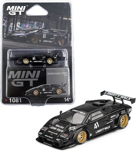 نموذج سيارة Diecast متوافق مع Mini GT 1:64 Lamborghini Countach LB-Works Black Limited Edition MGT01081 in Saudi Arabia