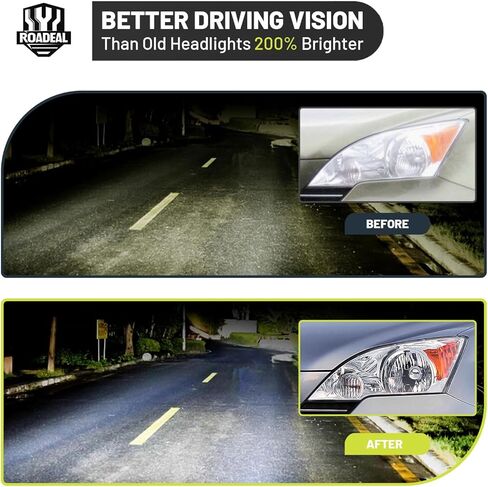 مجموعة المصابيح الأمامية لاستبدال المصابيح الأمامية الهالوجين 2007-2011 Honda CR-V، شعاع عالي/منخفض مع المصابيح، جانب السائق والراكب in Kuwait