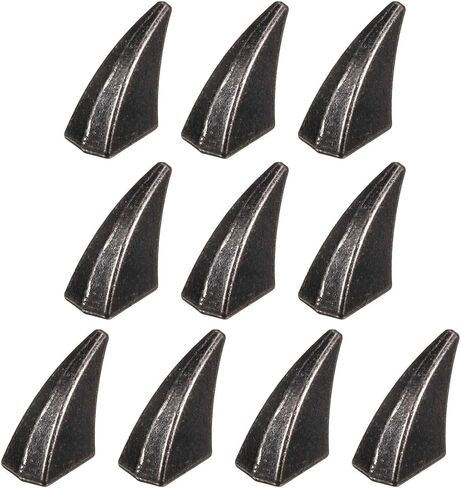 HARFINGTON 10set Cat Claw Spikes 17 x 12mm Horn Screw Rivets Leather-Craft Findings with Metal Screw Back Studs for Making Leather Custom Punk Style DIY Clothing Accessories, Gold Tone in Saudi Arabia