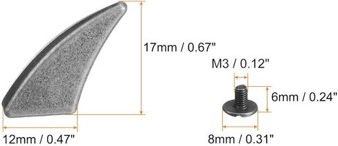 HARFINGTON 10set Cat Claw Spikes 17 x 12mm Horn Screw Rivets Leather-Craft Findings with Metal Screw Back Studs for Making Leather Custom Punk Style DIY Clothing Accessories, Gold Tone in Saudi Arabia