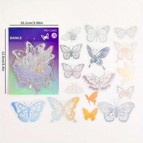 45Pcs/Bag Unicorn Starry Night Retro Hot Stamping Stickers Handbook Diary Decoration DIY Decoration Stickers for Scrapbook Handmade Random Delivery in Saudi Arabia