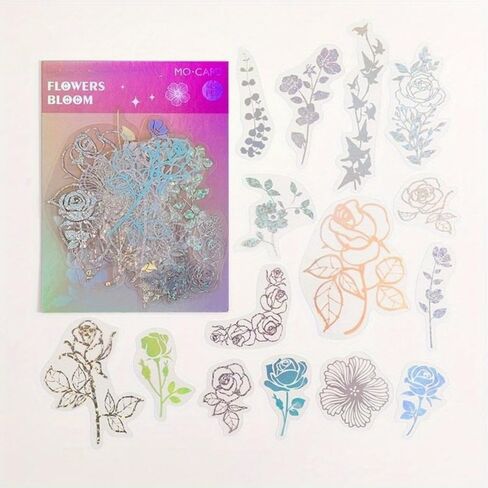 45Pcs/Bag Unicorn Starry Night Retro Hot Stamping Stickers Handbook Diary Decoration DIY Decoration Stickers for Scrapbook Handmade Random Delivery in Saudi Arabia