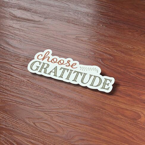 Choose Gratitude Sticker for Hydroflask - Cute Thanksgiving Decal for Laptop - Mental Health Gratitude Gift for Women in Saudi Arabia