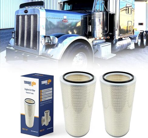 عزم الدوران PA2608 محرك فلتر الهواء ل 2000-2007 بيتربيلت 330 357 362 377 378 379 385 387 محرك L6 14.6L 893 CID كاتربيلر محرك ديزل تيربو يستبدل 6868 AF996M LAF2608 P181186 46868 TR517 2 قطعة in Saudi Arabia