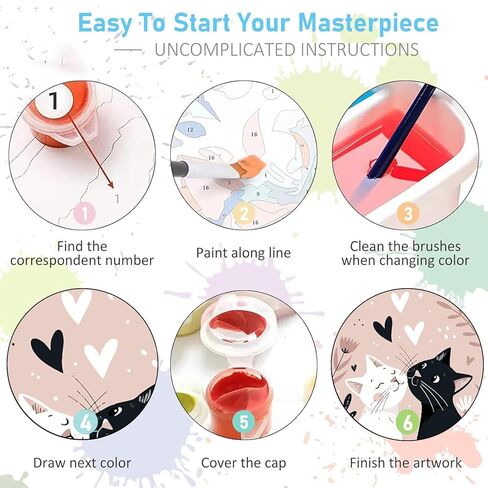 Jethami 2 Pack Paint by Numbers Kit for Adults Easy, DIY Oil Landscape at Home Canvas Painting Art kit for Beginner 16x20 in in Kuwait