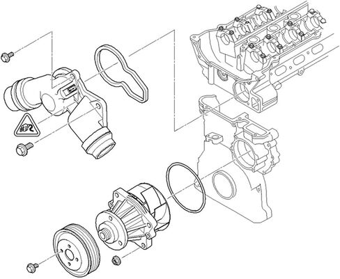 Engine Water Pump Pulley + Install Bolts Replacement For BMW Models (11511436590) in Saudi Arabia
