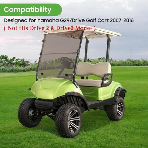 10L0L زجاج أمامي ملون لـ Yamaha G29/Drive Golf Cart 2007-2016، قابل للطي ومقاوم للصدمات in Saudi Arabia