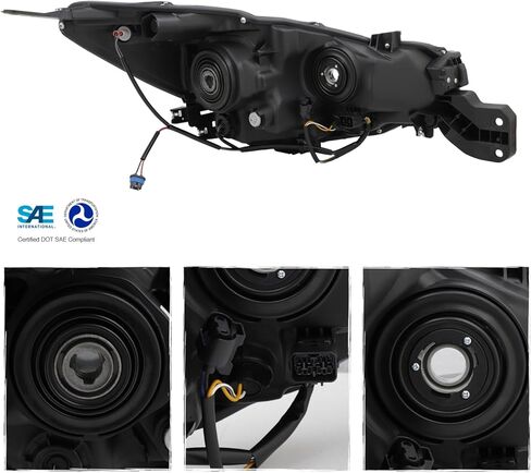 AKKON - Fit 2015 2016 2017 Subaru Legacy/Outback 15-17 Halogen Projector Headlight Assembly Headlamp Black Pair/Set in Saudi Arabia