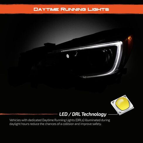 AKKON - Fit 2015 2016 2017 Subaru Legacy/Outback 15-17 Halogen Projector Headlight Assembly Headlamp Black Pair/Set in Saudi Arabia