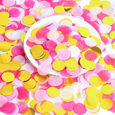 rykomo 10000 قطعة 1 بوصة مناديل ورقية مستديرة، متعددة الألوان مناديل ورقية قصاصات ورق قوس قزح دوائر مناديل ورقية للفنون الحرفية DIY سكرابوكينغ عيد ميلاد حزب مهرجان الأنسجة in Kuwait