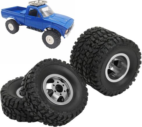 إطارات وعجلات سيارة RC، جزء ترقية RCCar لمحور العجلات من سبائك الألومنيوم 4WD لـ WPL C14 C24 B14 B24 B16 B36 1/16 RCCar (فضي) in Saudi Arabia